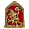 Handmade Lord Hanuman idol in gold tone, symbolizing strength and devotion, ideal for home, office, or altar.