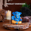 Handmade gold-plated Lord Ganesha idol, perfect for home, office, car, or altar decor. Crafted from resin, symbolizes success and prosperity. 5x5x5 cm, 220g."