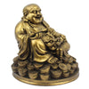 Exquisite golden Laughing Buddha figurine symbolizing wealth and happiness, ideal for home or office decor