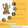Handcrafted brass Ganesha idol, showcasing intricate details, ideal for home decor and spiritual practices, measuring 6L x 4.5W x 8.4H cm