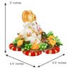 Handmade Ganesha idol crafted from premium resin, weighing 400 grams, measuring 11x11x7 cm, accompanied by a plate, ideal for home altar or car décor, symbolizing wisdom and prosperity."