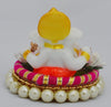 Handcrafted Ganesha idol made of durable Polyresin, measuring 20 cm x 15 cm x 2 cm, symbolizing wisdom and prosperity for home decor