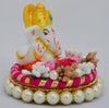 Handcrafted Ganesha idol made of durable Polyresin, measuring 20 cm x 15 cm x 2 cm, symbolizing wisdom and prosperity for home decor