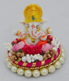Handcrafted Ganesha idol made of durable Polyresin, measuring 20 cm x 15 cm x 2 cm, symbolizing wisdom and prosperity for home decor