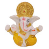 Handcrafted resin Ganesha idol measuring 7x7x3 cm, ideal for car dashboards, home decor, and gifting.