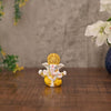 Handcrafted resin Ganesha idol measuring 7x7x3 cm, ideal for car dashboards, home decor, and gifting.