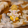 Handcrafted resin Ganesha idol measuring 7x7x3 cm, ideal for car dashboards, home decor, and gifting.