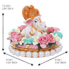 Handcrafted metal Ganesha idol, 300 grams, measuring 12.7x9x7.5 cm, perfect for home altar or car décor, symbolizing wisdom, prosperity, and divine blessings."