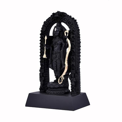 Handcrafted Ram Lalla Idol, 10L x 5W x 17H cm, made of high-quality resin, showcasing intricate details of Lord Ram, perfect for altars