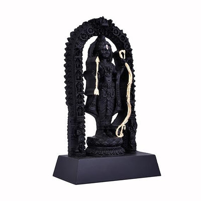 Handcrafted Ram Lalla Idol, 10L x 5W x 17H cm, made of high-quality resin, showcasing intricate details of Lord Ram, perfect for altars