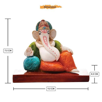 Handcrafted resin Ganesha idol, 400 grams, 15x20x30 cm, ideal for home decoration, spiritual altars, and gifting, symbolizing wisdom and prosperity."Handcrafted resin Ganesha idol, 400 grams, 15x20x30 cm, ideal for home decoration, spiritual altars, and gifting, symbolizing wisdom and prosperity."
