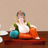 Handcrafted resin Ganesha idol, 400 grams, 15x20x30 cm, ideal for home decoration, spiritual altars, and gifting, symbolizing wisdom and prosperity."