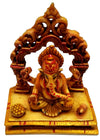 Handcrafted resin Ganesha idol, 426 grams, measuring 10.2x5.1x11.4 cm, ideal for home temple, symbolizing wisdom, prosperity, and divine blessings."