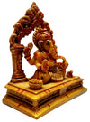 Handcrafted resin Ganesha idol, 426 grams, measuring 10.2x5.1x11.4 cm, ideal for home temple, symbolizing wisdom, prosperity, and divine blessings."