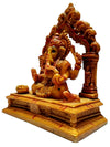 Handcrafted resin Ganesha idol, 426 grams, measuring 10.2x5.1x11.4 cm, ideal for home temple, symbolizing wisdom, prosperity, and divine blessings."