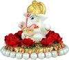 Handcrafted resin Ganesha idol, 21x11 cm, 500g, perfect for car dashboard or home decor. Symbol of blessings, protection, and prosperity.