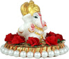 Handcrafted resin Ganesha idol, 21x11 cm, 500g, perfect for car dashboard or home decor. Symbol of blessings, protection, and prosperity.