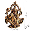 Handmade Aluminium Ganesha wall hanging, 25 cm x 2 cm x 36 cm, featuring intricate details for spiritual decor