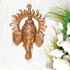 Handmade aluminum Ganesha idol, perfect for altar or wall hanging, symbolizing prosperity and blessings.