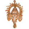 Handmade aluminum Ganesha idol, perfect for altar or wall hanging, symbolizing prosperity and blessings.