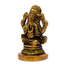 Handmade brass Ganesha idol for home decor, symbolizing wisdom and prosperity, perfect for altars or as a thoughtful gift.