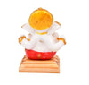 "Handmade ceramic Ganesha idol designed for car dashboard decor, symbolizing wisdom, prosperity, and protection during travels."