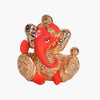 Handmade ceramic Ganesha idol, beautifully crafted showpiece symbolizing wisdom and prosperity, perfect for home decor or altar.