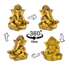 Handmade Ganesha idol for car dashboard, crafted from resin, 5 cm tall, designed to bring blessings and protection on the road