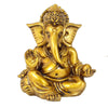 Handmade Ganesha idol for car dashboard, crafted from resin, 5 cm tall, designed to bring blessings and protection on the road