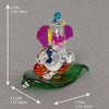 "Handmade Ganesha idol in crystal for car dashboard, featuring intricate details and a radiant finish, perfect for inviting blessings on every journey."
