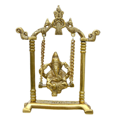 "Handmade Ganesha idol showpiece in crystal, showcasing intricate details and elegance, perfect for home decor, altars, or as a thoughtful gift."