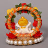 Handmade Ganesha idol crafted from high-quality resin, featuring intricate details, perfect for home and car decoration, symbolizing prosperity and wisdom.