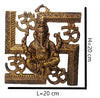 Handmade aluminum Ganesha idol, wall hanging, showcasing intricate craftsmanship and vibrant design.