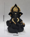 Handmade Ganesha idol in resin, symbolizing prosperity and wisdom, perfect for home altar or car dashboard.