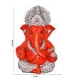 Handmade Ganesha idol in resin for car dashboard, measuring 5.1 cm x 5.1 cm x 7.6 cm, designed to bring blessings and positivity while driving.