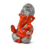 Handmade Ganesha idol in resin for car dashboard, measuring 5.1 cm x 5.1 cm x 7.6 cm, designed to bring blessings and positivity while driving.
