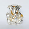 Handmade Ganesha idol crafted from resin, perfect for altar or car dashboard, showcasing intricate details and vibrant colors.