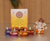 "Handmade resin Ganesha idol for car dashboard, measuring 6.4L x 3.8W x 7.6H cm, symbolizing blessings and protection during travel."