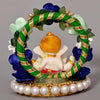 Handmade Ganesha Idol in resin, symbolizing prosperity and wisdom, perfect for home or car decoration