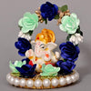 Handmade Ganesha Idol in resin, symbolizing prosperity and wisdom, perfect for home or car decoration