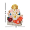 Handmade resin Ganesha idol, 8.5cm tall, beautifully detailed, ideal for home altar, car dashboard, or as a spiritual gift
