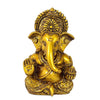 Handmade Ganesha idol in resin, measuring 9.3 cm, perfect for home altars and car dashboards