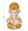 Handmade Ganesha idol in resin for car dashboard, measuring 5.1 cm x 5.1 cm x 7.6 cm, perfect for bringing blessings and positivity while driving