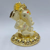 "Handmade Ganesha idol showpiece in poly resin, featuring intricate details and vibrant colors, perfect for home decor, altars, or as a thoughtful gift."
