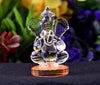 Handmade 180g glass Ganesha idol for car dashboard or home altar, symbolizing wisdom, prosperity, and peace in Hinduism.