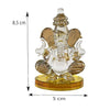 Handmade glass Ganesha idol, elegantly designed, depicting Lord Ganesha, ideal for pooja car and spiritual decor."
