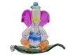 Handmade 400g glass Ganesha idol for car dashboard or home altar, symbolizing wisdom, prosperity, and peace in Hinduism.