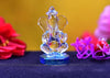 Handmade 400g glass Ganesha idol for car dashboard or home altar, symbolizing prosperity, wisdom, and peace in Hinduism.