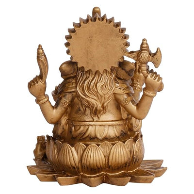 Handmade Lord Ganesha idol crafted from high-quality resin, featuring intricate details and a captivating design, perfect for home or altar decor