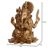 Handmade Lord Ganesha idol crafted from high-quality resin, featuring intricate details and a captivating design, perfect for home or altar decor.